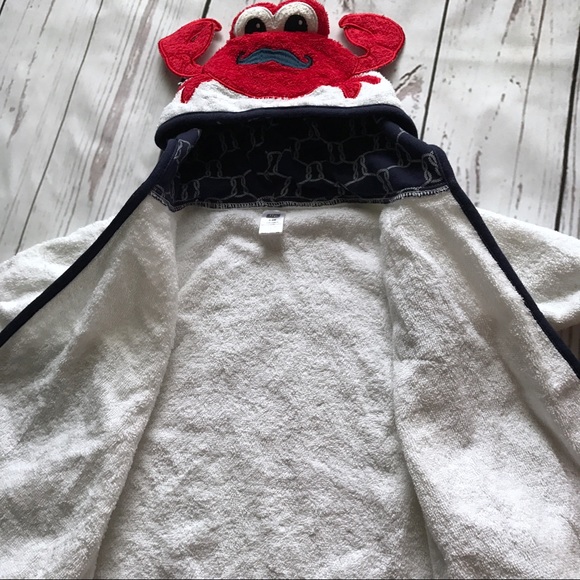 Hudson Baby Crab Hooded Nautical Bath Robe - Picture 5 of 7